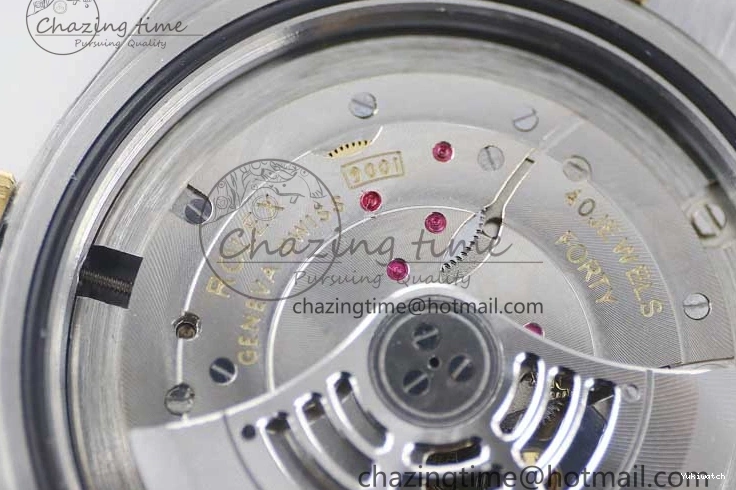 YG Asian SS Dial Edition Sky-Dweller Best 23J to 904L 1:1 Noob White on Bracelet 9001 SS YG 0301